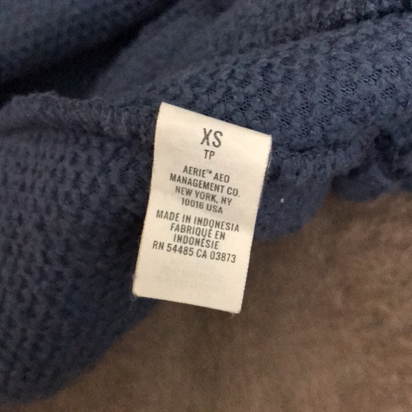 Aerie XS light and dark blue Sherpa pullover quarter zip 💕 - Picture 6 of 7